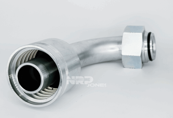 Metric Swivel Female w/ O-Ring DIN Light 90°