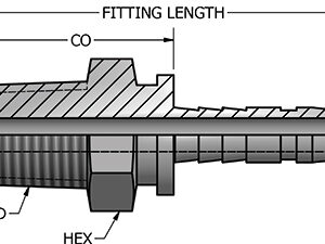 NPTF Solid Male Stem for 1-Wire Grease Hose