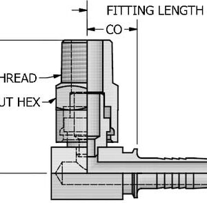 NPTF Swivel Male 90° Stem