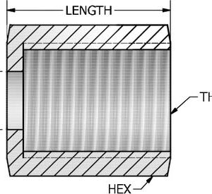 Nut for Male Flareless Stem and Stand Pipe